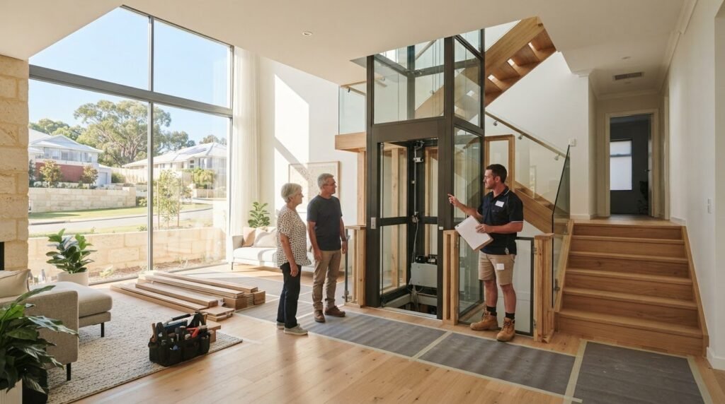 Lift access for Perth townhouses during installation